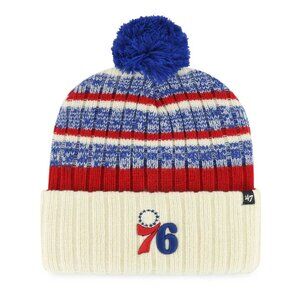 Philadelphia 76ers America 250 '47 Cream Tavern Cuffed Knit Winter Hat Pom OSFA